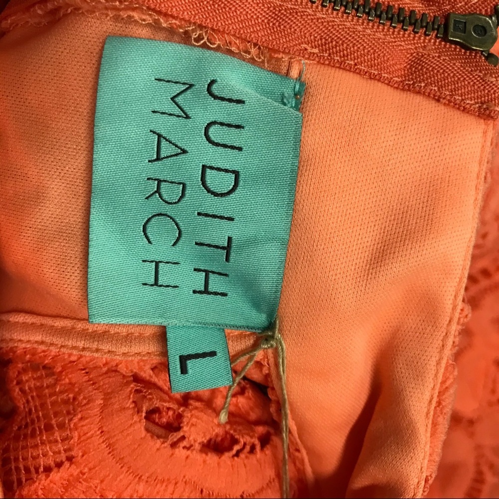 NWT Judith March orange crochet halter dress - Picture 6 of 6